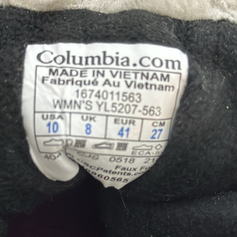 Columbia Powder Summit Quilted Waterproof Suede Lace Up Booties Sz‎ 10 - Picture 5 of 6